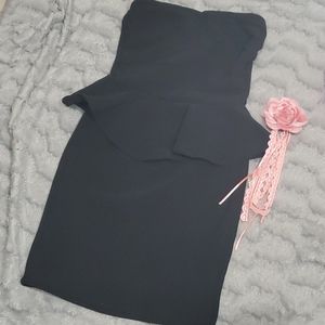 Black peplum dress